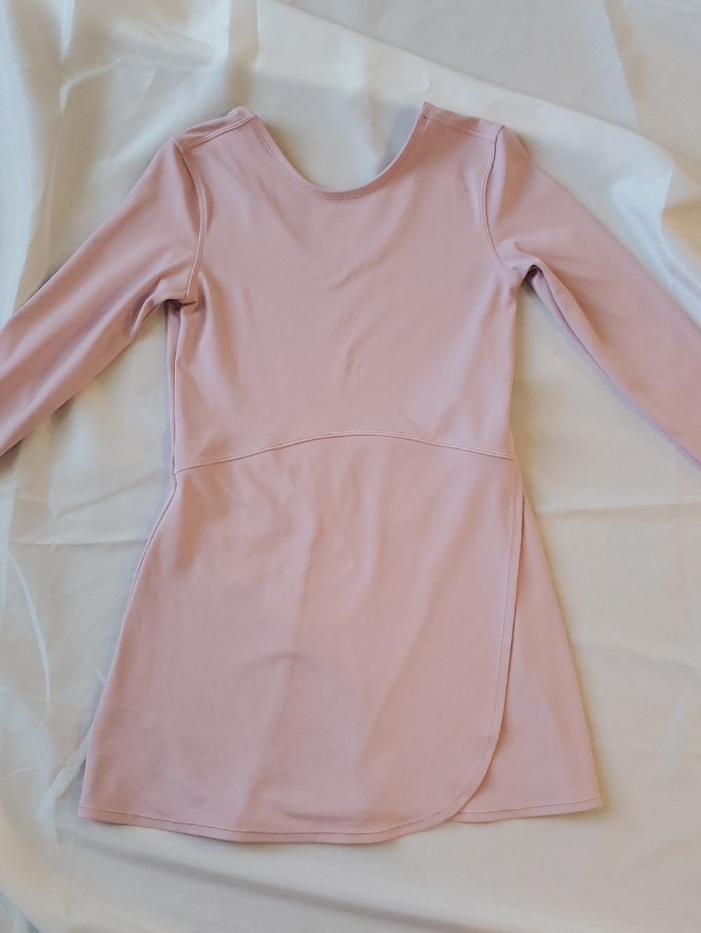 Athleta Light Pink Chit Chat Long Sleeve Skater Dress Girls 7